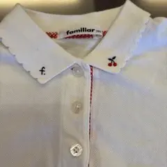 【美品】ファミリア　長袖　ポロシャツ　150 白　女の子