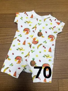 BREEZE はらぺこあおむし　フルーツ　ロンパース　70センチ
