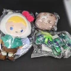 進撃の巨人　ぬいぐるみ　サンリオなど　エルヴィン　ハンジ　リヴァイ