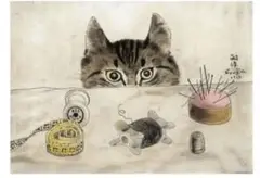 藤田嗣治「仕立て屋の猫」額装