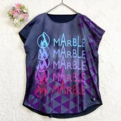 美品★ゆったり 【marble】 フィットネス Tシャツ ロゴタグ 通気性 速乾のサムネイル