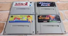 スーパーファミコン　ソフト　まとめ売り　４本セット　動作確認済　サッカーなど