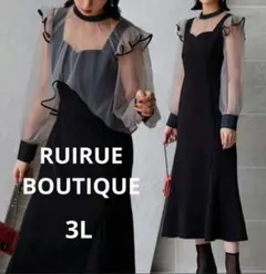 RUIRUE BOUTIQUE 3L セットアップ ワンピース ボレロ シアー