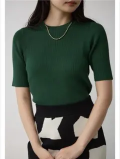AZULbymoussy ハーフスリーブクルーネックニット