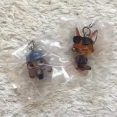 ズートピア　めじるしアクセサリー2 ジュディ　ニック　２つセット