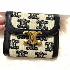 CELINE セリーヌ トリオンフ スモール フラップウォレット 三つ折り財布