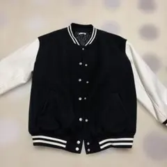 バイカラー スタジャン ブラック×ホワイト - メルカリ