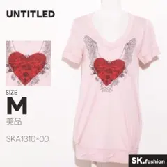 美品 UNTITLED トップス ロングシャツ　グラフィックプリント　ハートのサムネイル