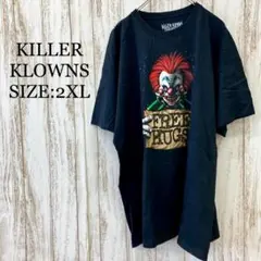 KILLER KLOWNS　Tシャツ　半袖　ピエロ　大きめ　黒　ブラック　2XL