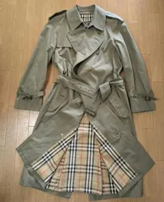バーバリーズ　トレンチコート ベルト付　ノバチェック　 L