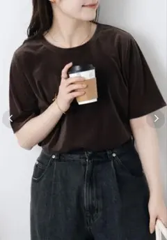 ベロア半袖カットソー ehka sopoのサムネイル