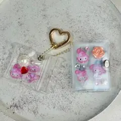 ミニシール帳の完成品　キャンディーバッグキーホルダー付き