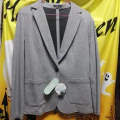 【新品】【消臭機能付き】DHC グレー テーラードジャケット Mサイズ