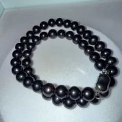 【照り◎】ブルー パール ネックレス 37.6g 7.9～8.2mm 39cm