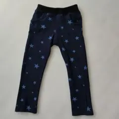 キッズ　パンツ　長ズボン　ボトム　ネイビー　星　110cm