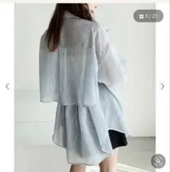 ナイスクラップ シアードロストシャツ ブルー