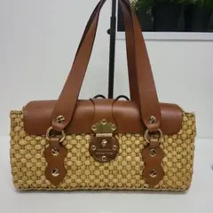 美品✨️マイケルコース カゴバッグ ハンド ラフィア ストローバッグ ブラウン