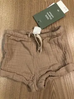 H&M オーガニックコットン ピンクベージュ ハーフ パンツ ズボン 55cm