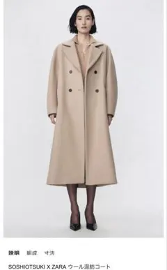 SOSHIOTSUKI X ZARA ウール混紡コート Lのサムネイル