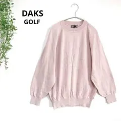 ダックスゴルフ　コットンニット　刺繍　ゴルフウェア　M