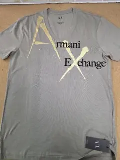 アルマーニエクスチェンジ半袖VネックTシャツ白メンズSイーグル 