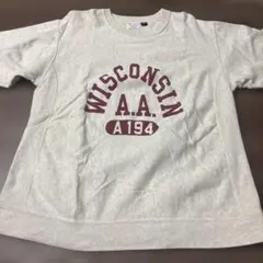 Champion × SHIPSのリバースウィーブ　半袖スウェット　M カレッジ