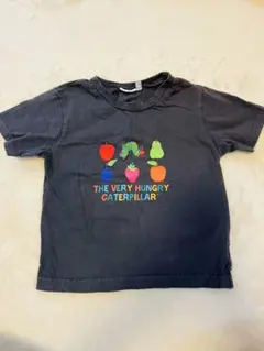 SLAP SLIPはらぺこあおむしダークグレー Tシャツ 110cm