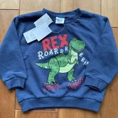 トイストーリー REX 裏毛 スウェット トレーナー　95cm ネイビー