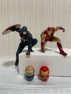 MARVEL ぬーどるストッパー キャプテン・アメリカ アイアンマン 2体セットのサムネイル