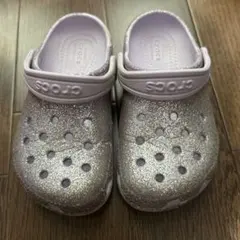 crocs シルバー グリッター サンダル 17㌢