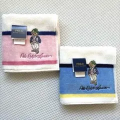 新品　ポロラルフローレン　ポロベア　ハンカチ　タオルハンカチ　2枚