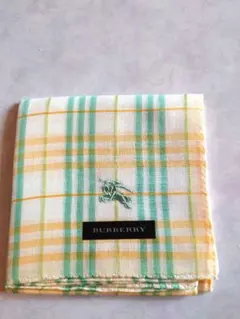 【新品・未使用】BURBERRY チェック柄 ハンカチ ピンク系