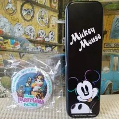 ♥早い物勝ち♥激レア・希少♥ミッキーマウス♥缶ペンケース＆バッチ♥即購入OK♥