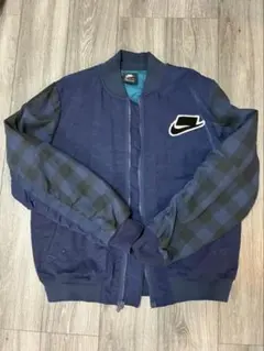 Nike ネイビー チェック柄 ジャケット