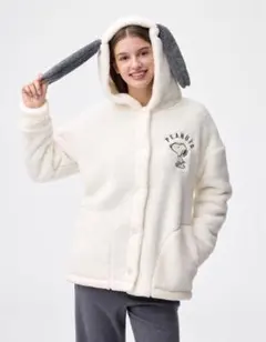 PEANUTS もこもこルームウェア上着