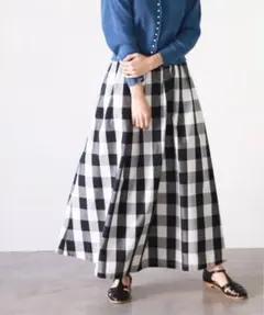 スローブイエナギンガムチェックスカート