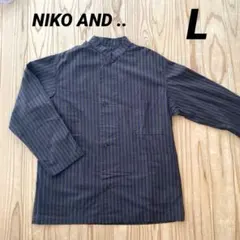 ニコアンド★ストライプデザイン長袖シャツ★メンズLサイズ★オーバーサイズゆったり