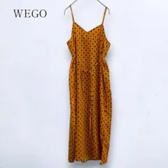 【ウィゴー】総柄キャミワンピース ロング ウエストマーク スリット Vネック F
