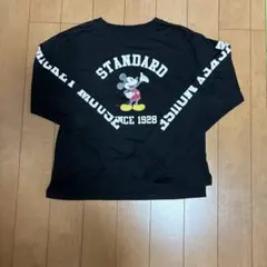 ミッキーマウス 長袖Tシャツ Mサイズ ブラック