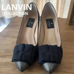 [美品]LANVI COLLECTION リボン　ラメ　パンプス　23㎝のサムネイル