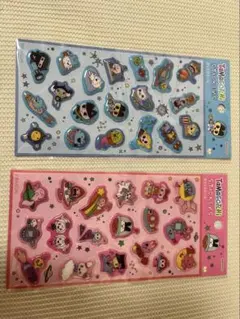 たまごっち ぷっくりシール ブルー＆ピンク 2枚セット
