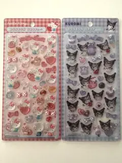 ボンボンドロップシール☆第二弾　ハローキティ赤　クロミ　２種セット