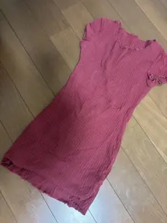 SHEIN リブ 半袖 Tシャツ XSサイズ　ワンピース