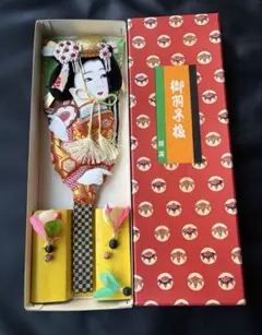 値下げ木目込 羽子板飾り 道成寺 昭和レトロ 正月飾り 63cm - メルカリ