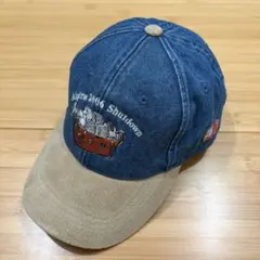 2006年製 企業系 コノコフィリップス デニム キャップ 本革 スエード