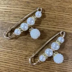 安全ピン型ブローチ　2個セット　ラストセール