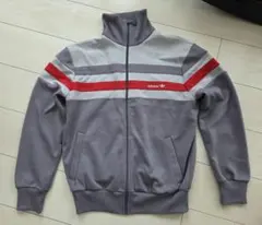 adidas 80s ビンテージ トラックジャケット グレー レッドのサムネイル