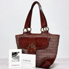 ✨激レア✨Coach コーチ ソーホー ハンドバッグ ミニシグネチャー レッド