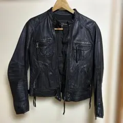 Abahouse Devinette ブラックレザーライダースジャケット