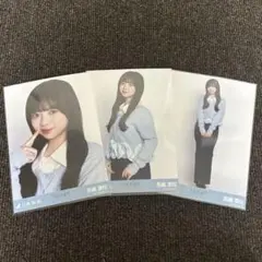 長嶋凛桜　乃木坂46 生写真　襟付きコーデ　3種コンプ